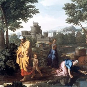 The Discovery of Moses : Nicholas Poussin (1594-1665) French painter. Oil on canvas