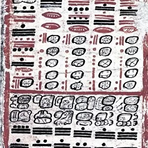 The Dresden Codex (Codex Dresdensis) Pre-Columbian Mayan book of the eleventh or twelfth century