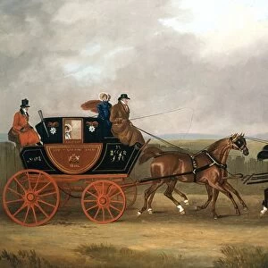 Edinburgh-London Royal Mail by D Dally of York, British painter. Oil on canvas. Mail