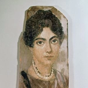 Egyptian civilization, portrait of woman, tempera painting on wood, from Al-Fayyum, Egypt