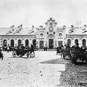 Finland station in st, petersburg, russia around 1900