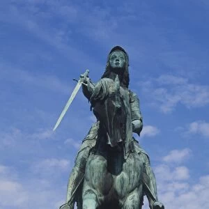 France, Loire Valley, Orleans, Place du Martro, Joan of Arc on horseback statue