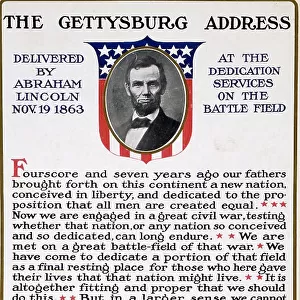 The Gettysburg address delivered by Abraham Lincoln Nov. 19 1863 at the dedication services on the battle field Published in 1909