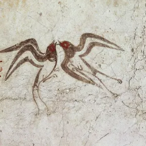 Greek civilization, fresco depicting spring, from Akrotiri, Thera, Santorini