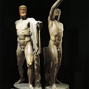Harmodius and Aristogiton known as the Tyrannicides, Roman copy after a Greek bronze, marble
