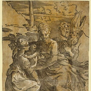 The Holy Family With St. Margaret And A Bishop
