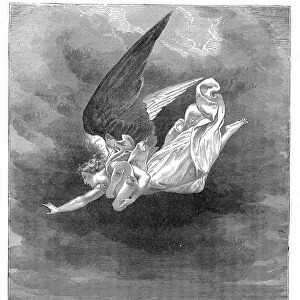 And I saw another angel fly... Bible: Book of Revelation XXIV 6, 7. Wood engraving c1885