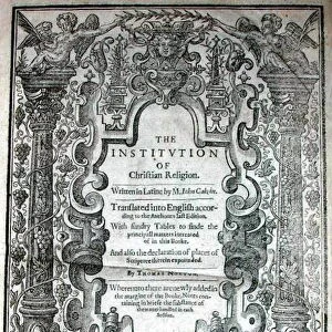 Institution of Religion 1634, Calvin Translation