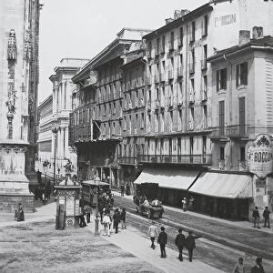 Italy, Milan, Bocconi Stores in Piazza Duomo in 1881
