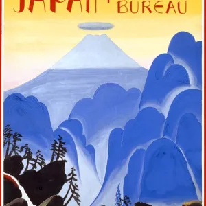 Japan: Vintage Japan Tourist Bureau poster, 1920s