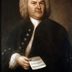 Johann Sebastian Bach (1685-1750) in 1746. German composer and organist. Portrait