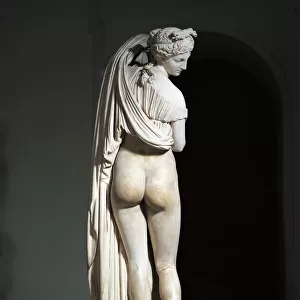 Marble Aphrodite Kallipygos or Callipygian Venus statue, Roman copy of Hellenistic original
