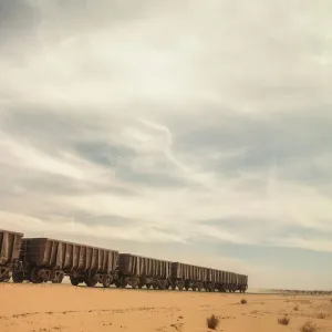 Mauritania, surrounding of Zouerat, the longest train in the world