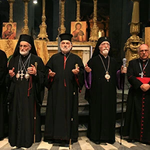 Middle East Christian patriarchs in Saint Sulpice church