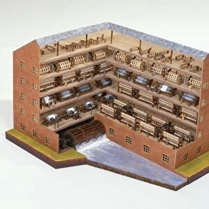 Model of 19th century cotton mill