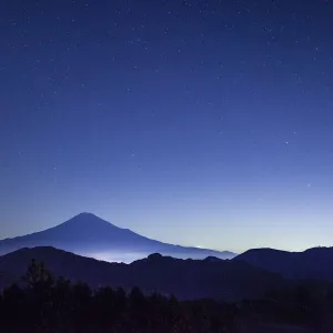 Mt. Fuji at dusk in Japan