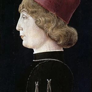 Nobleman of Ferrara c1460. Tempera on wood. Cosimo Tura (c1430-1495) Italian