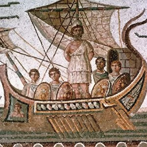 Odysseus (Ulysses) tied to the mast of his ship to save him from the Sirens. Homer Odyssey