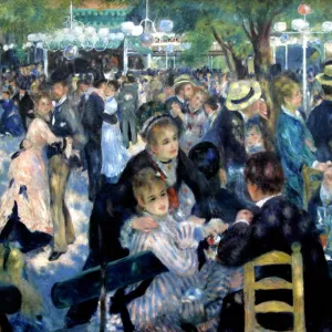 Pierre August Renoir (1841-1919) French painter. Dance at Le Moulin de la Galette