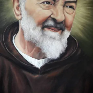 Portrait of Padre Pio in Apulia