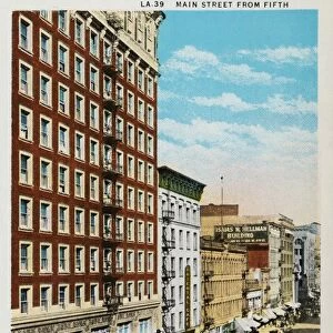 Postcard of Hotel Rosslyn. ca. 1915, LA-39. MAIN STREET FROM FIFTH SHOWING THE HOTEL ROSSLYN, LOS ANGELES, CALIFORNIA