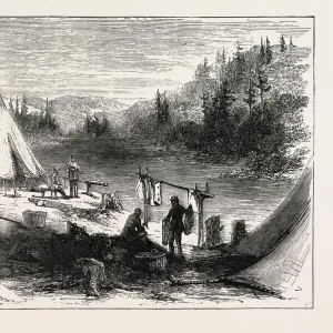 The Red River Expedition: Camp of 60th Rifles, Kaministiquia River, 1870, Canada