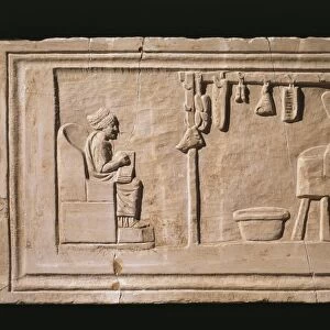 Roman relief with scenes from a butchers shop