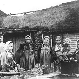 Russian Peasant at farm house, 1910