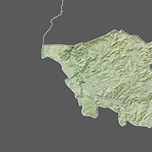 State of Saarland, Germany, Relief Map