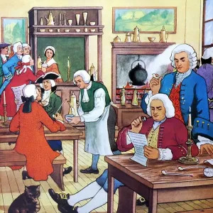 18th Century English Coffee House Print 18th Century English Coffee House Print