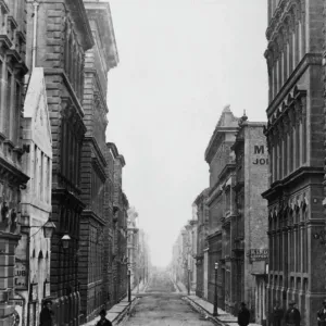 Print of View Down Flinders Lane, Melbourne