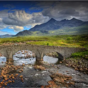 The historic bridge at Sligachan, Isle of Skye, Inner Hebrides, Scotland