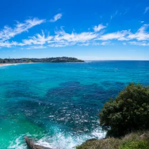 Panoramic view of the Bondi beach in Sydney, Australia