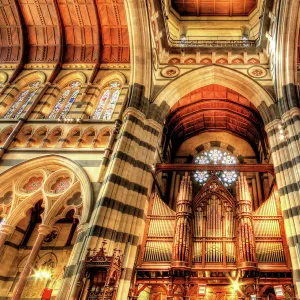 The Pipe Organ of St Pauls Cathedral in Melbourne, Victoria, Australia