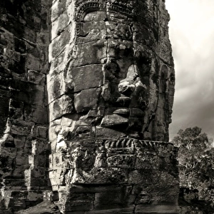 The Stone Faces Towers of Bayon, Angkor Thom, Siem Reap, Cambodia