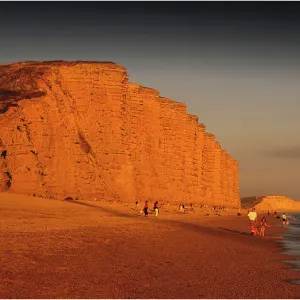 A summer dusk at West bay, Dorset, England, United Kingdom