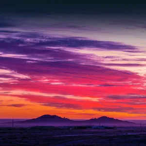 Sunset colours at Coober-Pedy