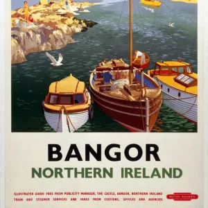 Bangor, Northern Ireland, BR poster, 1955