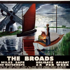 The Broads, LNER poster, 1932