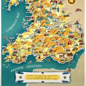 Come to Beautiful Wales, BR (LMR) poster, 1948-1965