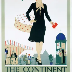 The Continent via Harwich, LNER poster, 1933