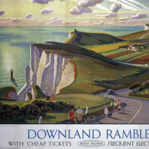 Downland Rambles, BR poster, 1950s