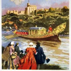 Windsor Royal Barge Print, 1958 Windsor Royal Barge Print, 1958