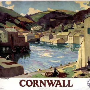 Polperro Harbour Print, Cornwall GWR Poster Polperro Harbour Print, Cornwall GWR Poster