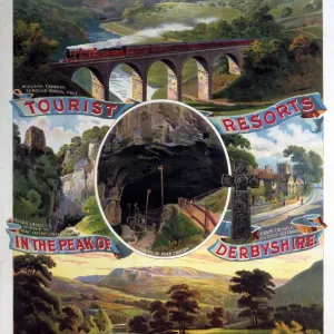 Print of Tourist Resorts in the Peak of Derbyshire Print of Tourist Resorts in the Peak of Derbyshire