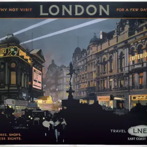 Piccadilly Circus Print, 1923-1947 Piccadilly Circus Print, 1923-1947