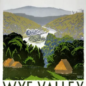 Wye Valley, GWR/LMS-Plakat 1938 Wye Valley, GWR/LMS-Plakat 1938
