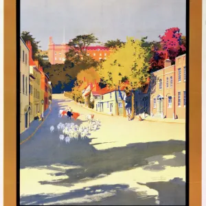 Farnham, Surrey, Southern Railway poster, 1923-1948