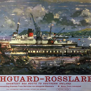 Fishguard-Roslare, BR poster, 1960