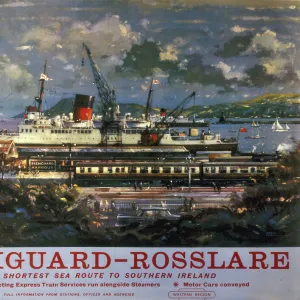 Fishguard-Roslare, BR poster, 1960